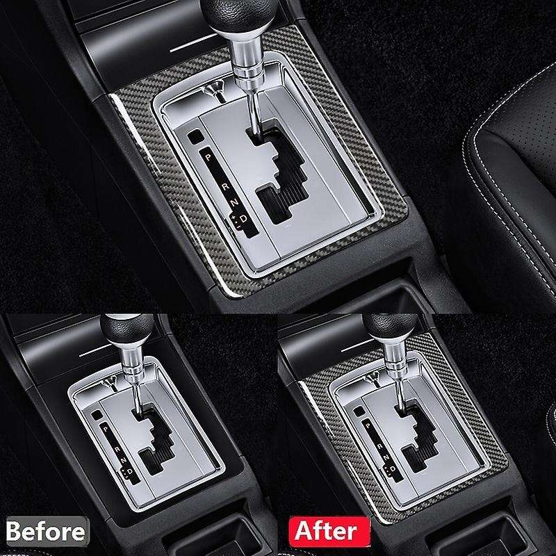 for X 2008-2015 Carbon Fiber Car Gear Shift Panel Cover Trim Manual Transmission Frame Sticker A