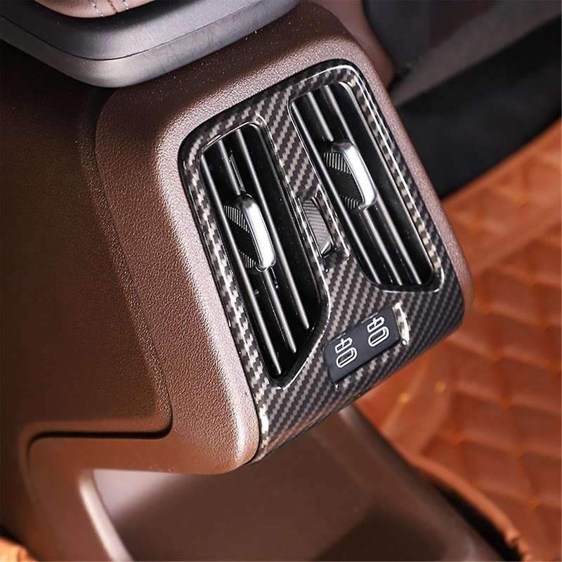 for X1 IX1 U11 2023 2024 Carbon Fiber Look Car Rear Conditioning Outlet Cover Trim Auto Accessories