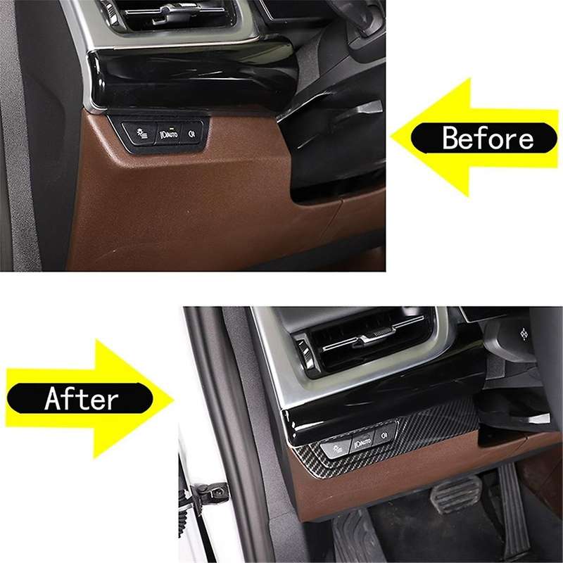 for X1 U11 2023 2024 Car Headlight Switch Cover Frame Trim Sticker Accessories - ABS Carbon Fiber
