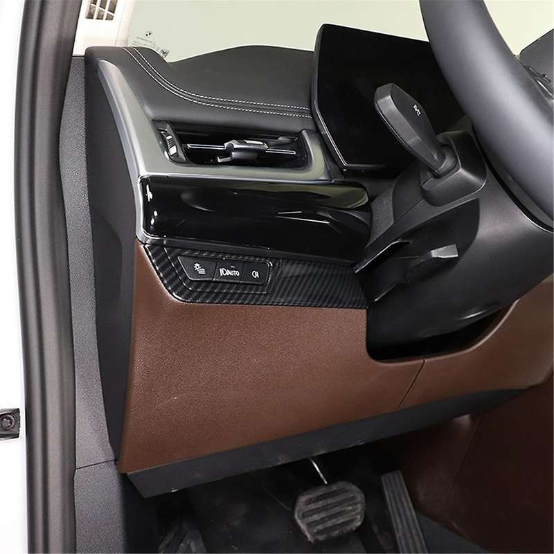 for X1 U11 2023 2024 Car Headlight Switch Cover Frame Trim Sticker Accessories - ABS Carbon Fiber