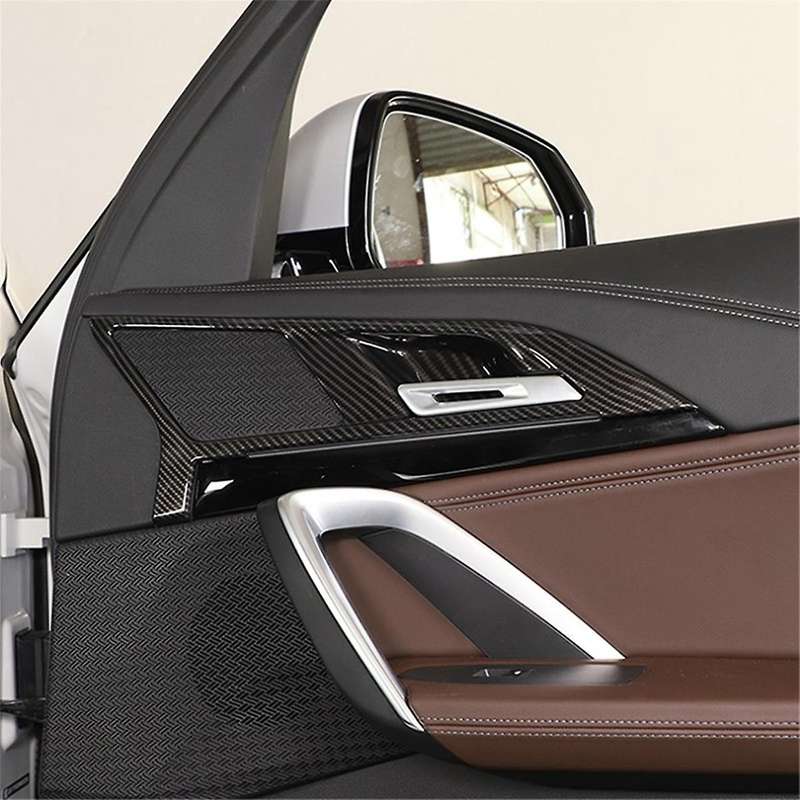 for X1 U11 2023 2024 Car Inner Door Handle Cover Frame Trim Accessories - Abs Carbon Fiber