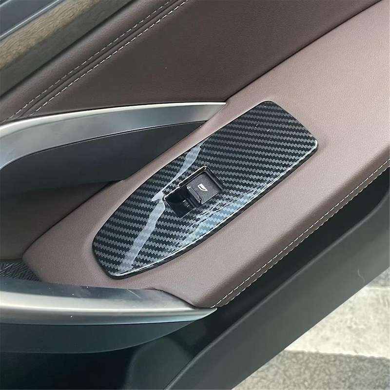 for X1 U11 2023 2024 Car Window Lift Switch Buttons Frame Cover Trim Stickers Accessories,abs Carbo