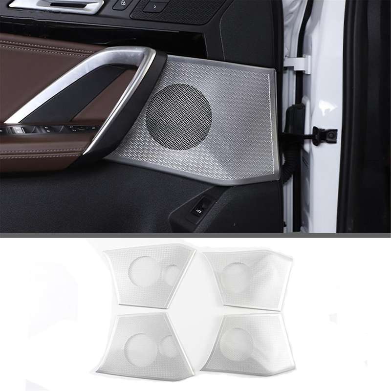 for X1 U11 2023 2024 Stainless Steel Car Door Audio Speaker Decorative Cover Trim Interior Accessori