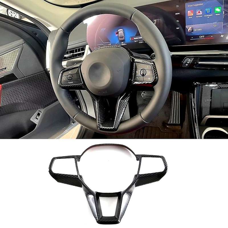 for X1 U11 2023 2024 XLine Carbon Fiber ABS Car Steering Wheel Cover Trim Interior Accessories