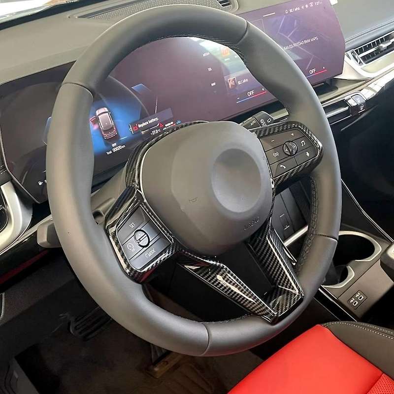 for X1 U11 2023 2024 XLine Carbon Fiber ABS Car Steering Wheel Cover Trim Interior Accessories