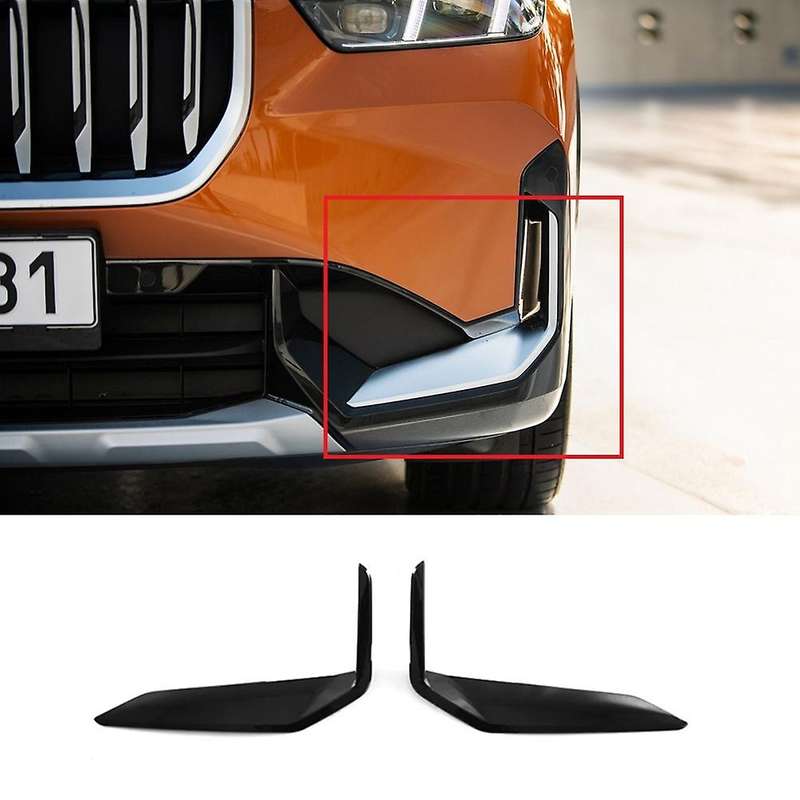 for X1 U11 2023 2024 XLine Front Bumper Splitter Lip Fog Lamp Grille Trim Accessories - Black