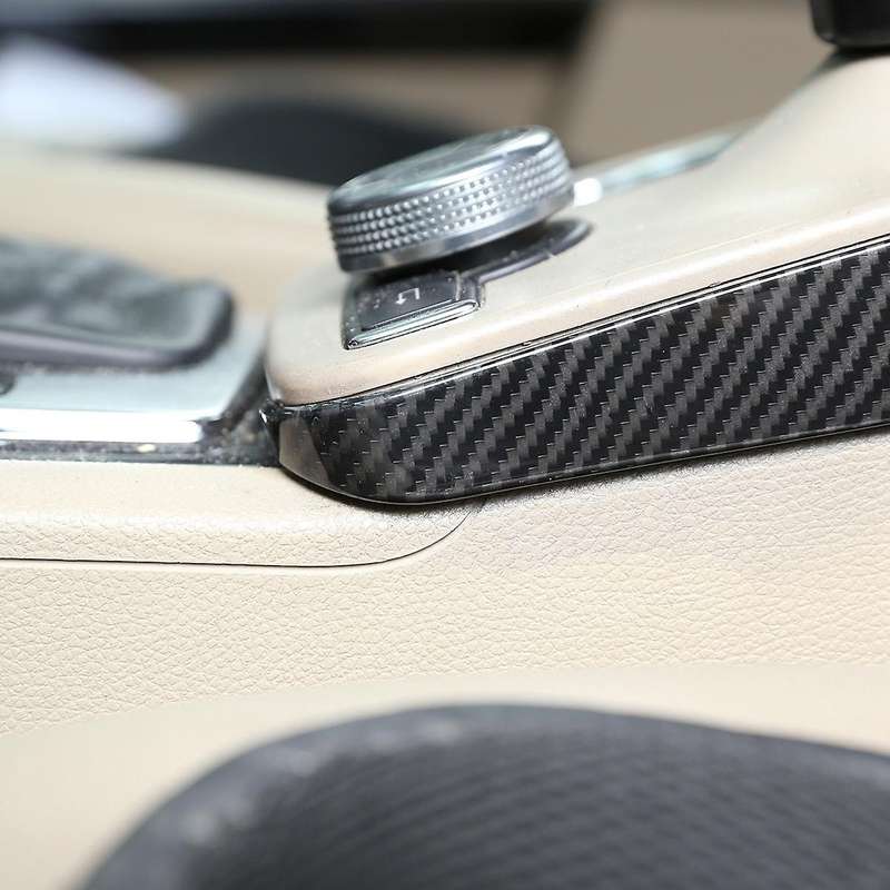 for X204 2008-2015 Carbon Fiber Central Control Armrest Box Side Trim Decorative Cover Sticker