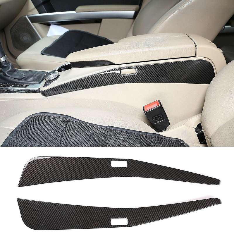 for X204 2008-2015 Carbon Fiber Central Control Armrest Box Side Trim Decorative Cover Sticker