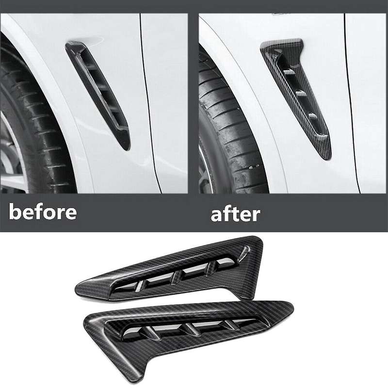 for X3 G01 2018 2019 2020 Car ABS Carbon Fiber Look Side Body Intake Grille Air Vent Decoration Cove