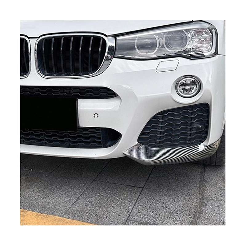 for X3 F25 X4 F26 2014-2017 Front Bumper Lip Angle Diffuser Splitter Spoiler Protector Carbon Fiber