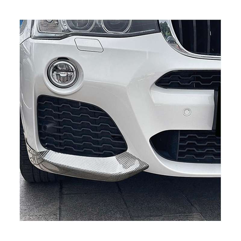 for X3 F25 X4 F26 2014-2017 Front Bumper Lip Angle Diffuser Splitter Spoiler Protector Carbon Fiber