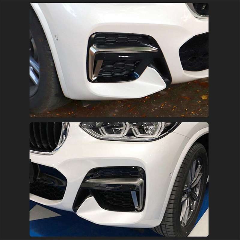 for X3 G01 / X4 G02 2018-2020 Fog Light Grills Honeycomb Mesh Fog Car Front Bumper Light Grills in