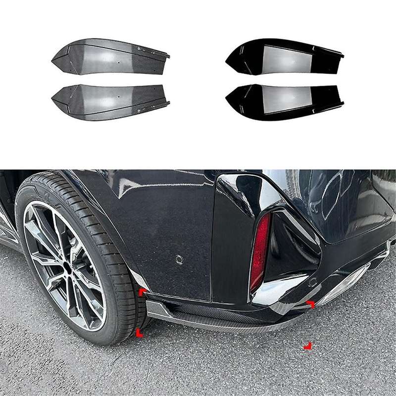 for X4 G02 2022+ Rear Bumper Lip Angle Diffuser Splitter Spoiler Protector Carbon Fiber