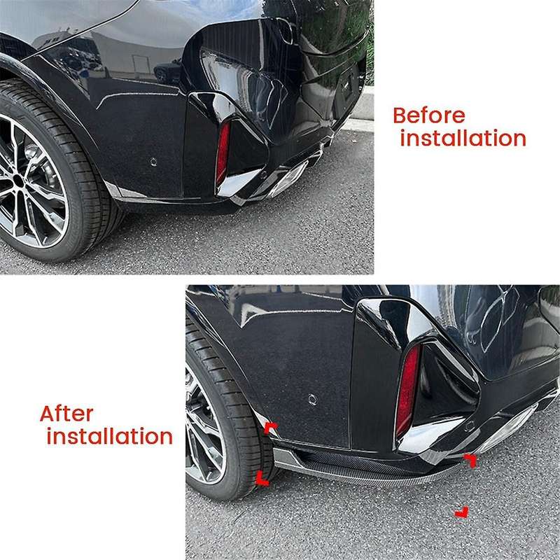 for X4 G02 2022+ Rear Bumper Lip Angle Diffuser Splitter Spoiler Protector Carbon Fiber