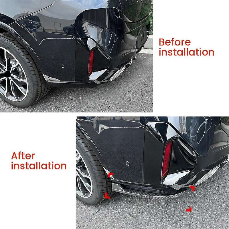 for X4 G02 2022+ Rear Bumper Lip Angle Diffuser Splitter Spoiler Protector Gloss Black