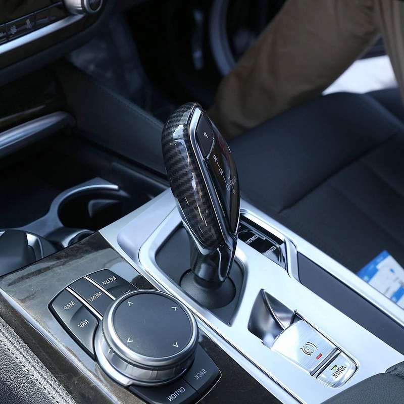 for X3 X4 G01 G02 5 6 7 Series G30 G11 G12 2018 2019 Right Driving Carbon Fiber Gear Shift Knob Cove