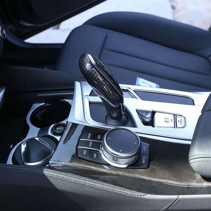 for X3 X4 G01 G02 5 6 7 Series G30 G11 G12 2018 2019 Right Driving Carbon Fiber Gear Shift Knob Cove
