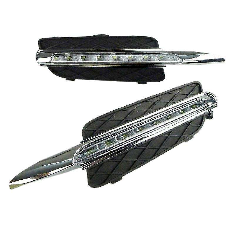 for X5 2007-2010 White LED Daytime Running Lights DRL Front Fog Lamps 2PCS