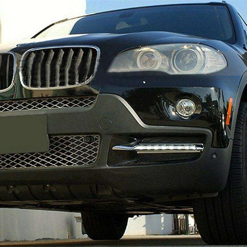 for X5 2007-2010 White LED Daytime Running Lights DRL Front Fog Lamps 2PCS