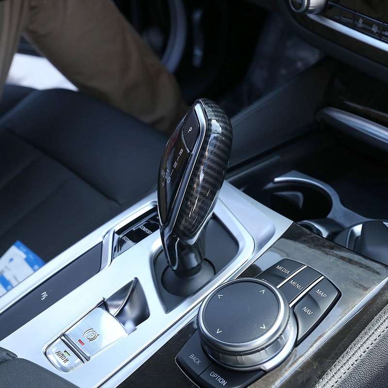 for X3 X4 G01 G02 5 6 7 Series G30 G11 G12 2018 2019 Left Driving Carbon Fiber Gear Shift Knob Cover