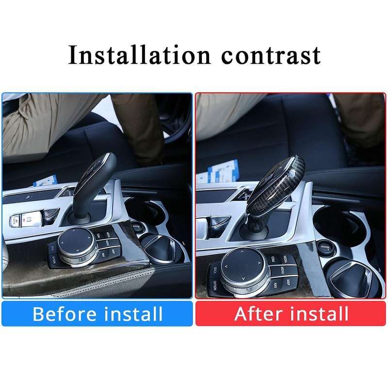 for X3 X4 G01 G02 5 6 7 Series G30 G11 G12 2018 2019 Left Driving Carbon Fiber Gear Shift Knob Cover
