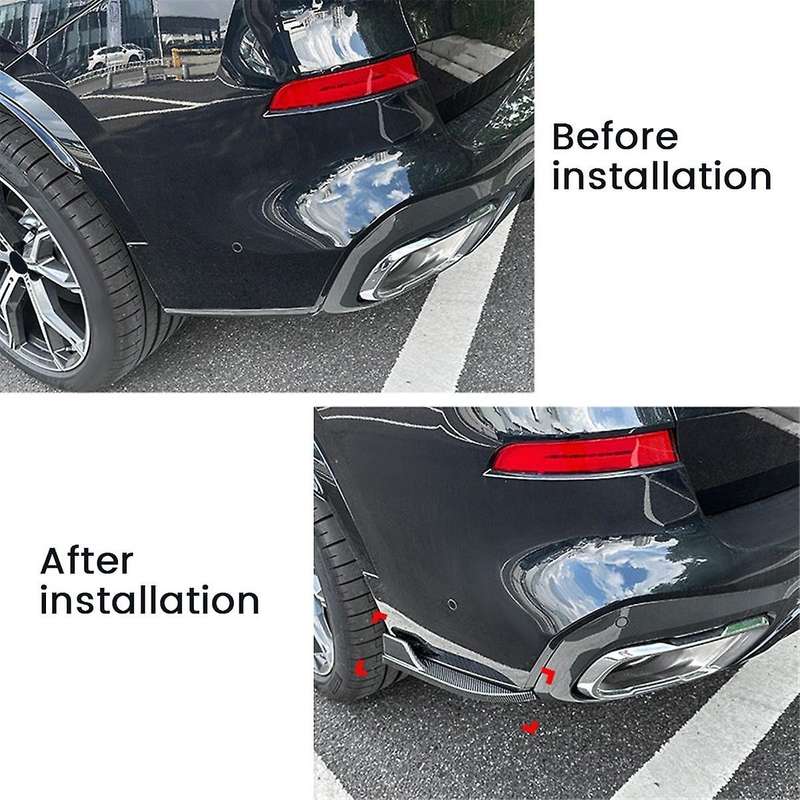 for X5 G05 2019-2023 Rear Bumper Lip Angle Diffuser Splitter Spoiler Protector Carbon Fiber