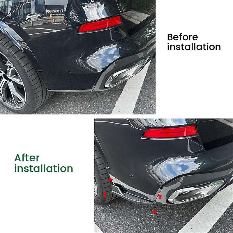 for X5 G05 2019-2023 Rear Bumper Lip Angle Diffuser Splitter Spoiler Protector Gloss Black