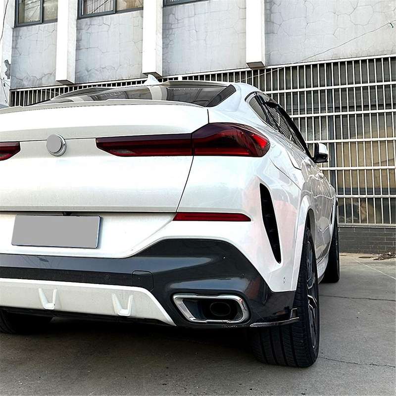 for X6 G06 2019-2022 Rear Bumper Canards Spoiler Splitter Diffuser Protector Cover Accessories, ABS