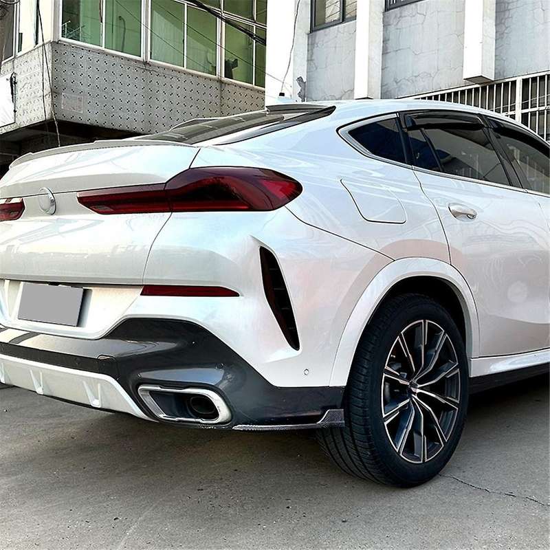 for X6 G06 2019-2022 Rear Bumper Canards Spoiler Splitter Diffuser Protector Cover Accessories, ABS