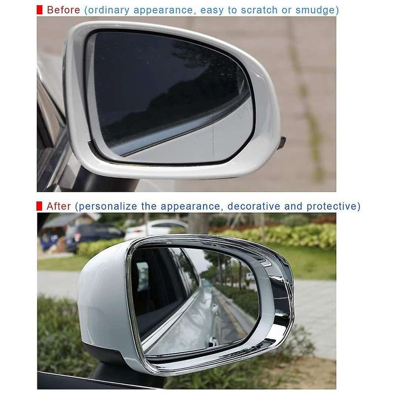 for XC60 2018- 2020 Car Side Door Rain Rear View Mirror Visor Shield Sun Cover Trim Accessories Chro