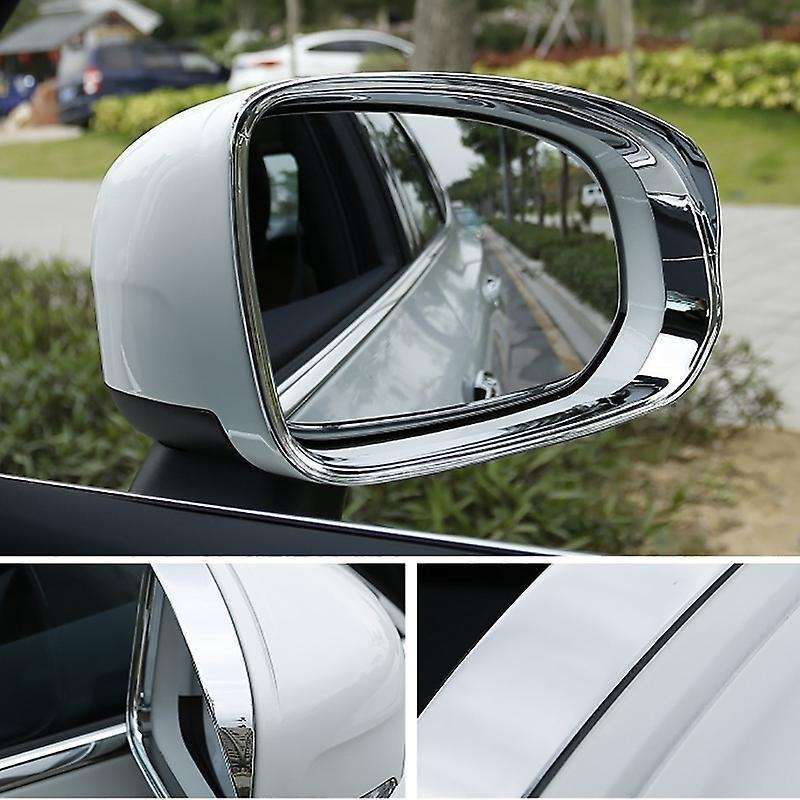 for XC60 2018- 2020 Car Side Door Rain Rear View Mirror Visor Shield Sun Cover Trim Accessories Chro