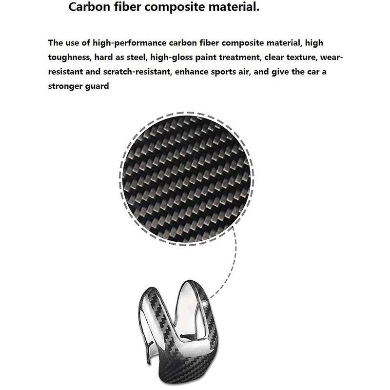 for XC60 XC90 S60 Carbon Fiber Sticker Car Gear Shift Knob Cover Interior Trim Accessories