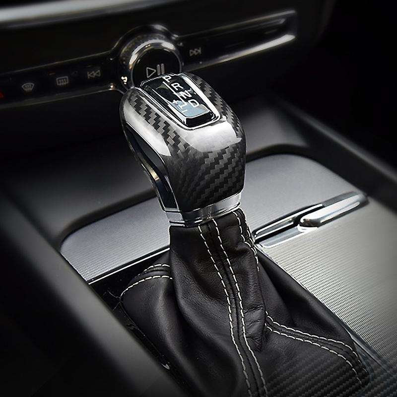 for XC60 XC90 S60 Carbon Fiber Sticker Car Gear Shift Knob Cover Interior Trim Accessories