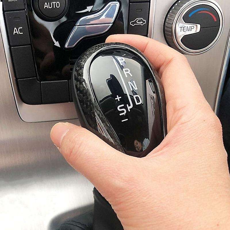 for XC60 V40 S60 S80 2013-2018 Carbon Fiber Gear Shift Knob Cover Trim Car Interior Accessories