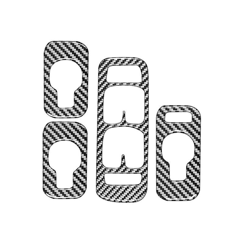 for Xc90 2003-2007 Lhd Carbon Fiber Car Door Window Lift Button Panel Cover Trim Interior Sticker