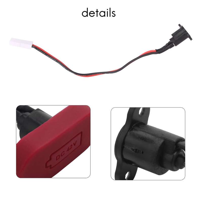 for Xiaomi Mijia M365 Electric Scooter Charging Hole Cover with Charging Cable Charging Port Plasti