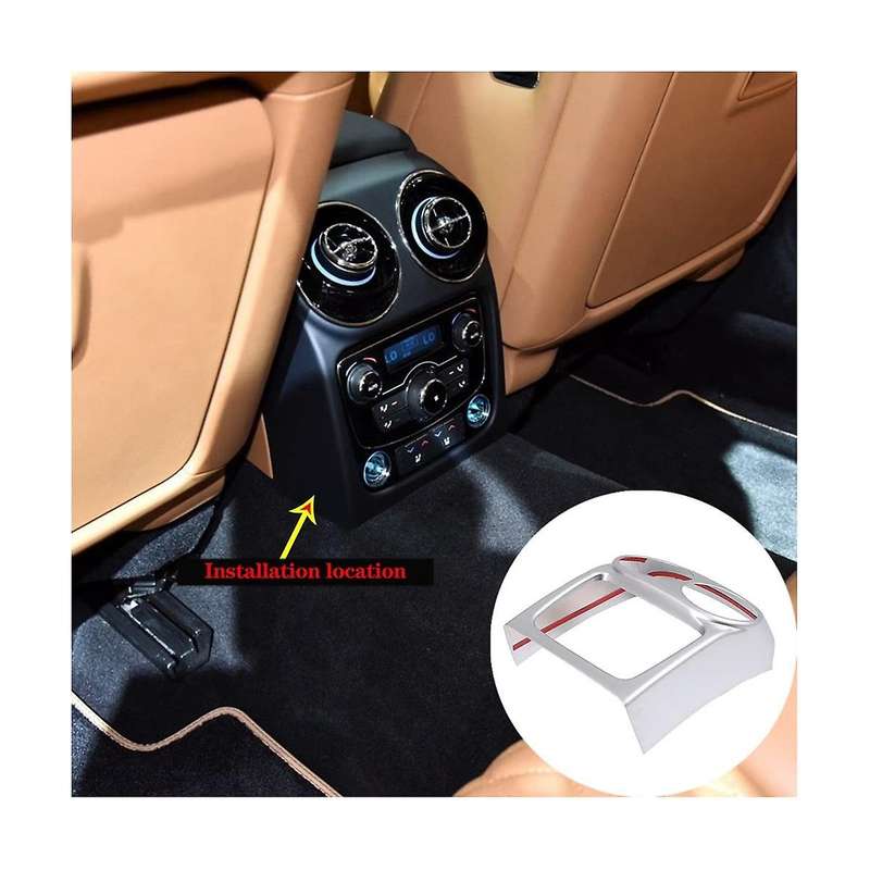 for Xj 2010-2019 Car Rear Air Conditioning Outlet Protective Cover Sticker Rear Anti-kick Panel Acc