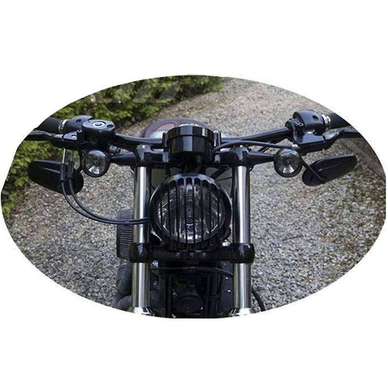for XL 883 Iron 1200 04-14 Custom XL1200C 1200 Motorcycle 5 3/4inch CNC LED Headlight Grill Cover Ch