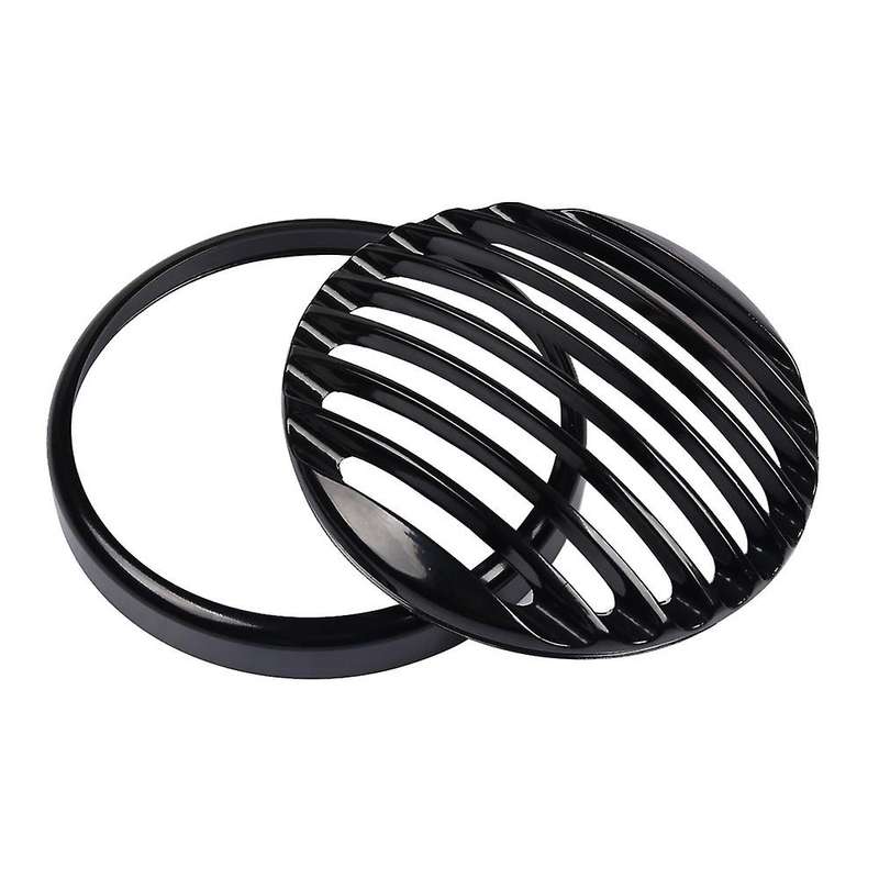 for XL 883 Iron 1200 04-14 Custom XL1200C 1200 Motorcycle 5 3/4inch CNC LED Headlight Grill Cover Ch