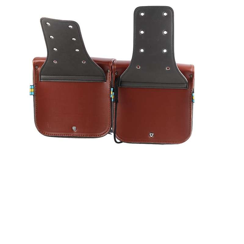 for XL883 XL1200 PU Leather Saddle Bag Motorcycle Luggage Left+Right Side Tool Bag Black