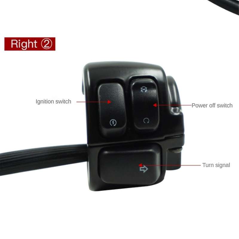 for XL883 V-ROD Softail Motorcycle Handlebar Turn Signal Control Switch, 1 Inch 25mm,Black