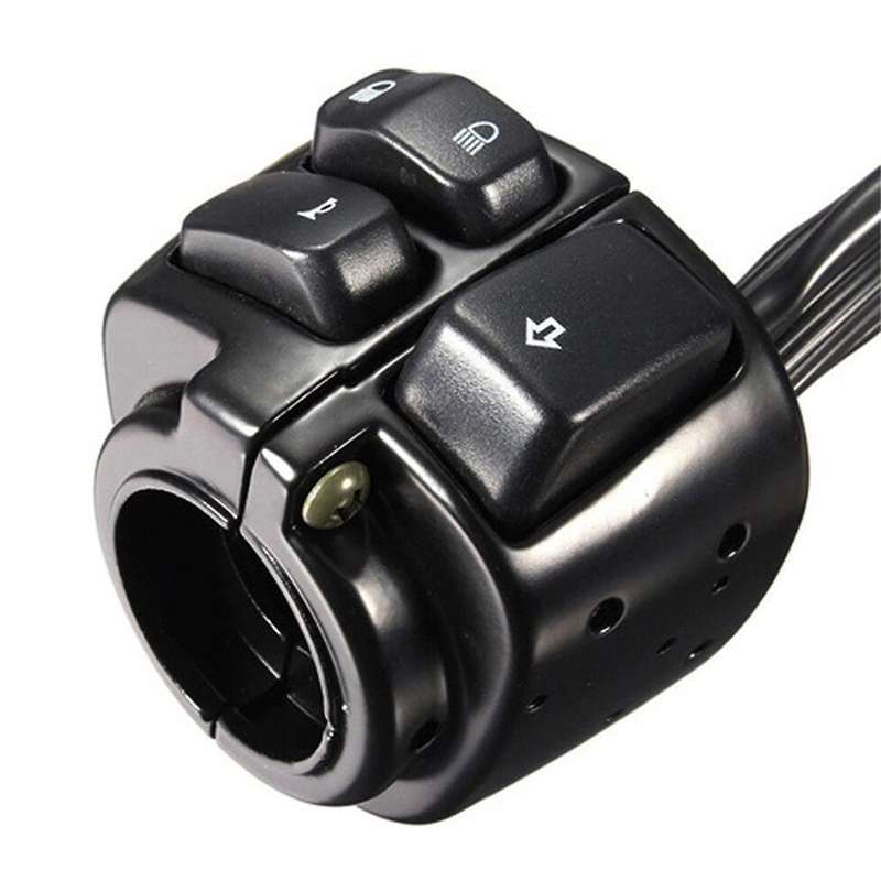 for XL883 V-ROD Softail Motorcycle Handlebar Turn Signal Control Switch, 1 Inch 25mm,Black
