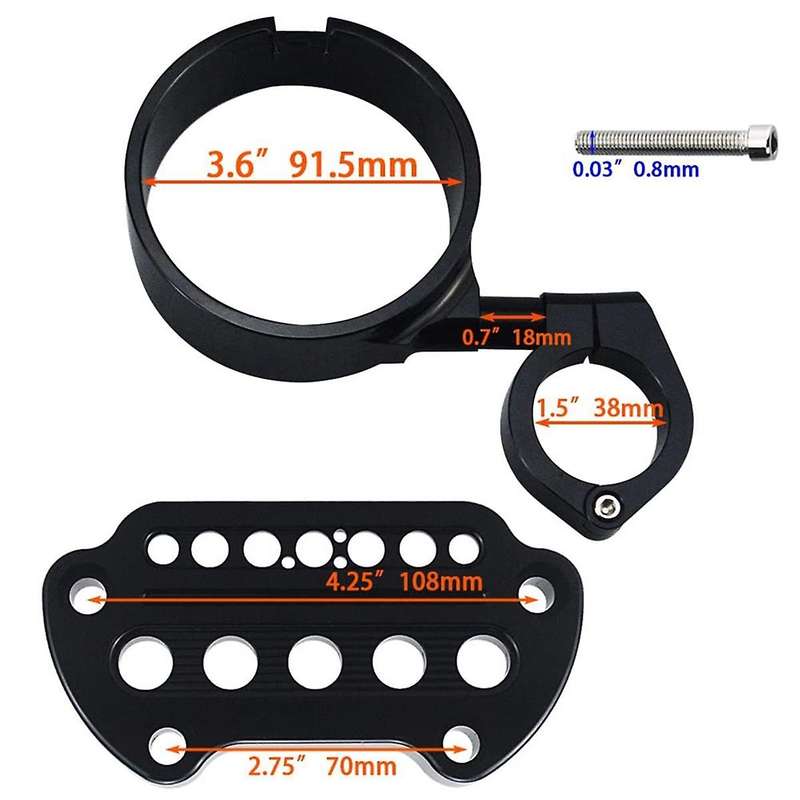 for Xl883 Xl1200 Iron 883 Motorcycle Side Mounted Instrument Bracket Speedometer Positioning Cover