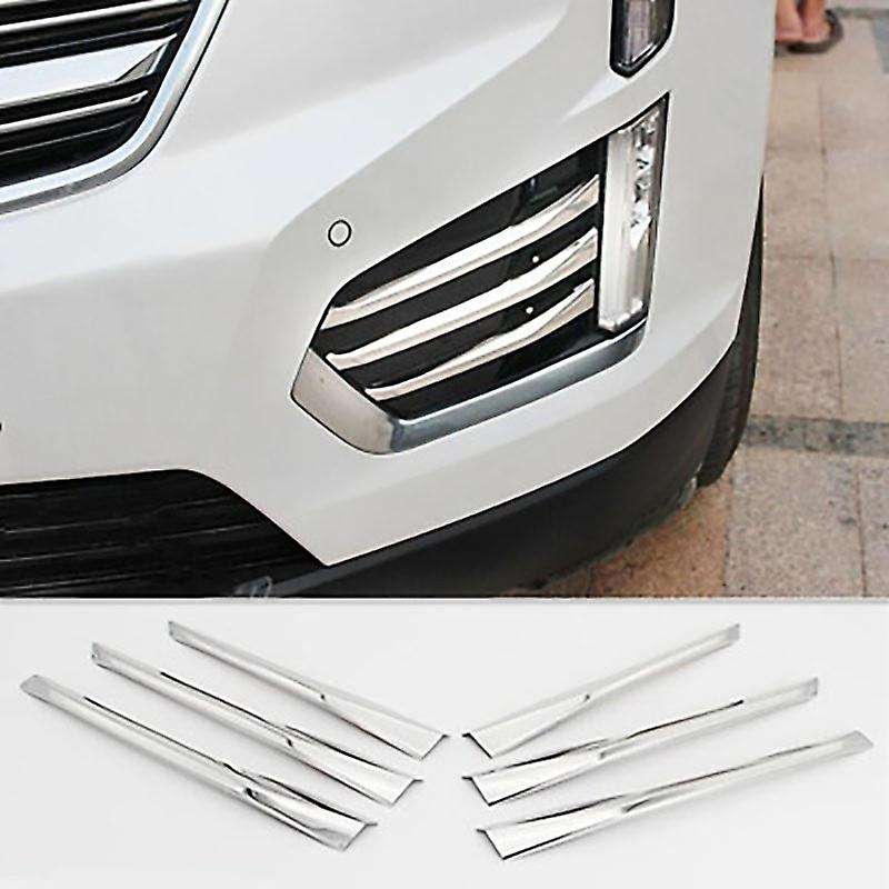 for XT5 2016-2019 Front Fog Light Protector Cover Fog Lamp Frame Trims ABS Chrome