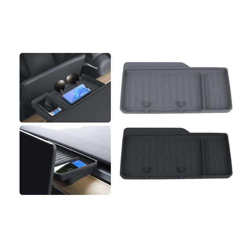 for Y Center Console Organizer Behind Screen Storage Box Dashboard Hidden Tray Interior Accessories