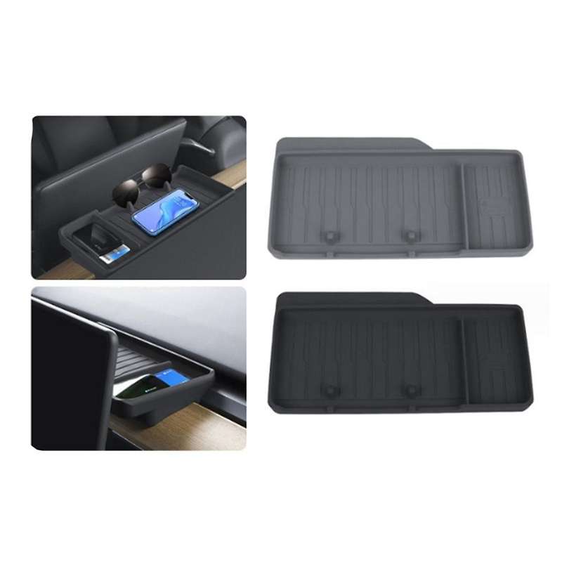 for Y Center Console Organizer Behind Screen Storage Box Dashboard Hidden Tray Interior Accessories