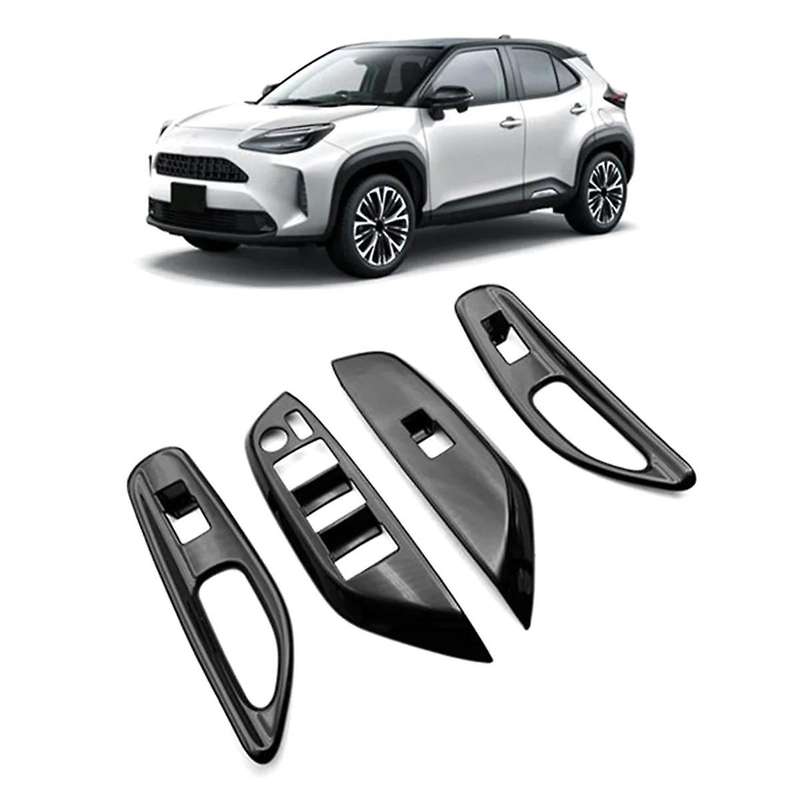 for Yaris 2020-2023 Rhd Window Glass Panel Armrest Lift Switch Button Cover Trim Accessories