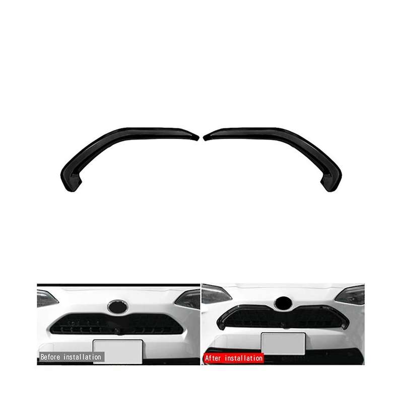 for Yaris 2020 2021 Car Front Hood Lip Molding Cover Grille Bar Garnish Mesh Styling