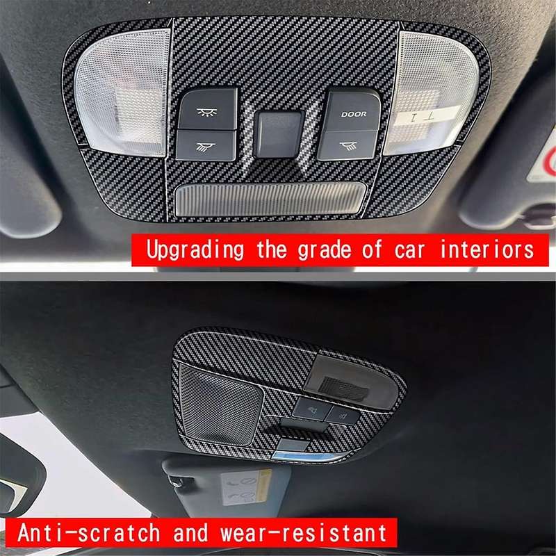 for YARIS 2023 Southeast Asia Version ABS Carbon Fiber Car Roof Reading Light Frame Interior Cover T