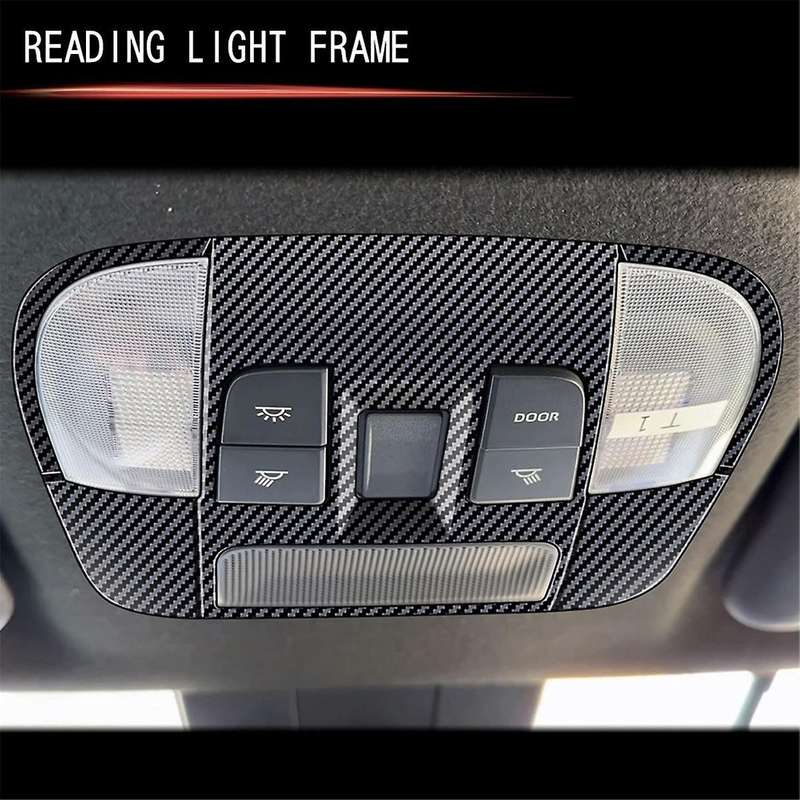 for YARIS 2023 Southeast Asia Version ABS Carbon Fiber Car Roof Reading Light Frame Interior Cover T